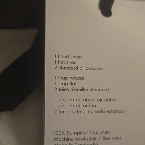 ❤️BUY 2 GET 1 FREE West Elm European Flax Linen Sheet Set, White,vQueen, $279 - Picture 7 of 16